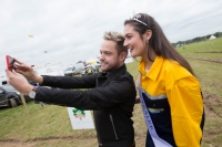 SElfie time for Derek Ryan and Rose of Tralee Jennifer Byrne, Offaly