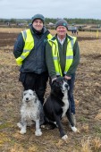 Ainsley Dunne and Henry Whiteford with Duke and Macey at the Laois Ploughing match on the lands of the Duggan family in Durrow.
Photo: Alf Harvey.