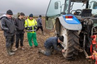 Jim Greene making adjustments at the Laois Ploughing match on the lands of the Duggan family in Durrow.
Photo: Alf Harvey.