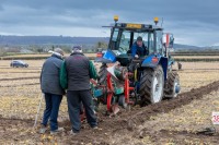 Karl Davis from Ballylinan ploughing in the Senior Reversible and watched by coach Tommy Connor and NPA director Patsty Condron at the South Laois Ploughing match on the lands of the Duggan family in Durrow.
Photo: Alf Harvey.