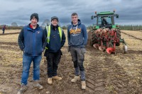 Gary Roe, Ainsley Dunne and Killian McCorry with Keir Lilley from Ballacolla when ploughing in the Senior Reversible at the South Laois Ploughing match on the lands of the Duggan family in Durrow.
Photo: Alf Harvey.