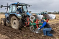 James Duggan from the host farm ploughing in the Under 28 and coached by Seamus Duggan at the South Laois Ploughing match on the lands of the Duggan family in Durrow.
Photo: Alf Harvey.