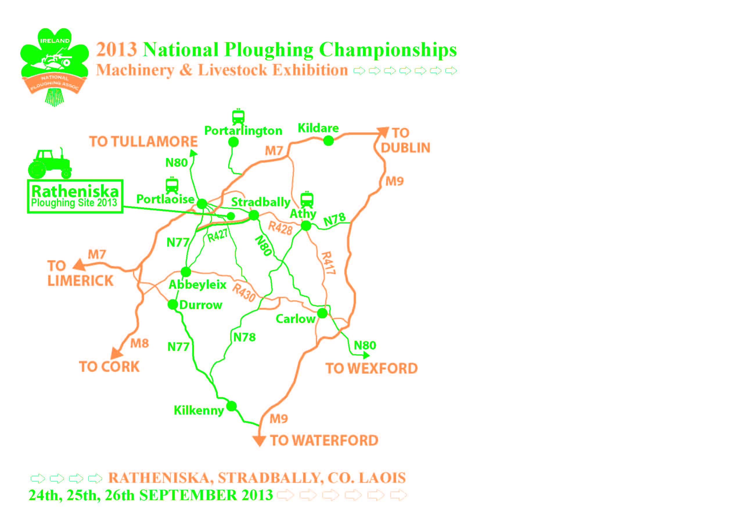 location map 2013 National Ploughing Association